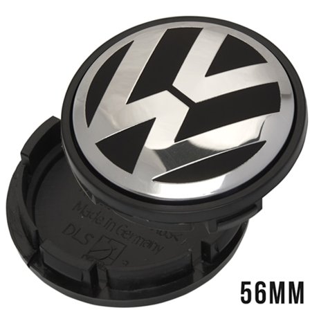 4-Pakning - Volkswagen VW Felgsenterkopper - Sølvfarget Bil 56mm