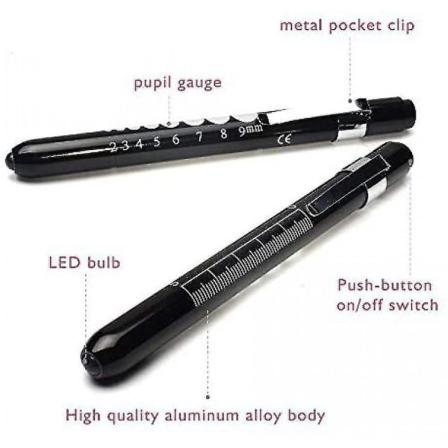 Mini Pen Ficklampa Led Återanvändbar För Hem, Utomhus, Läkare,