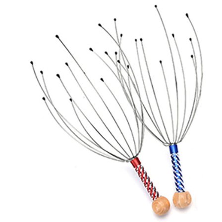 Huvudmassage, Handhållen Huvudmassagerare, Avkopplande Kliar, Stimulerar Håret Och Lindrar Stress, 2 St. Gummikulor För Huvudmassage I Slumpmässig 