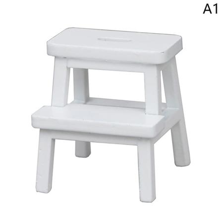 1Pc 1:12 Dockskåpsmöbler Miniatyr Cat Step Pall Double-La A1 Onesize