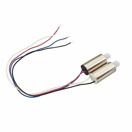 2 stk. motor for Syma X23 X23W fly reservedeler drone reverseringsmotor