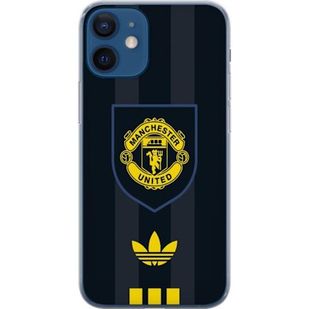 Kompatibelt Mobilskal till Apple Apple iPhone 12 Manchester United Adidas logotyp emblem fotbollsklubb affish Premier League retro gult svart design