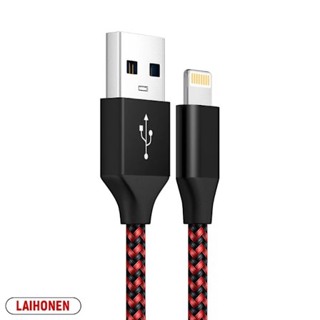 LAIHONEN USB-kabel för iPhone 5 6 7 8 Plus X XS XR 11 12 13 14 Pro Max SE 1m 2m 3m Lång Kort iOS Data Laddare Sladd Snabbladdning