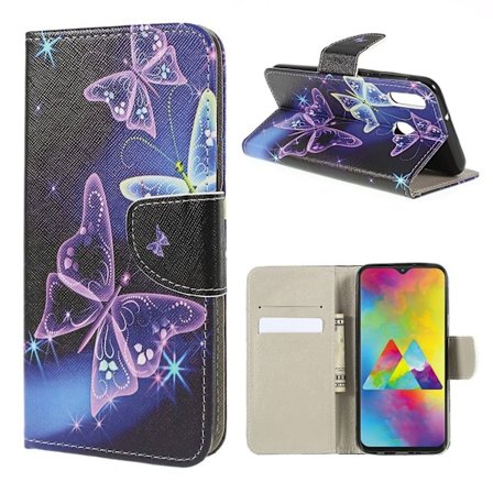 Wonderland Samsung Galaxy M20 etui - Smuk Sommerfugl