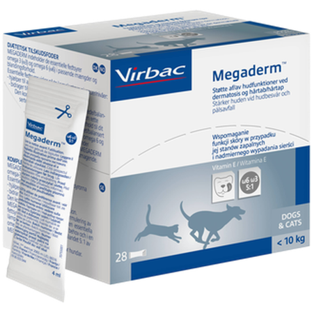 Virbac - Megaderm 4 ml x 28 stk opp til 10 kg - Hund - Hundepleie & kosttilskudd - Kosttilskudd & hundevitaminer - ZOO.no