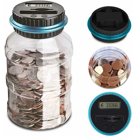 Digitaalinen säästölipas, suuri kapasiteetti lapsille, aikuisille, lahja euroseteleille-