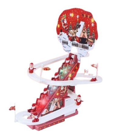 Julemand Klatring Trapper Tidlig Uddannelse Elektrisk Bor Lille Gul And Lys Musik Svin Legetøj