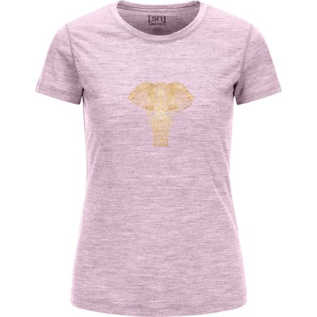 Super.natural Women's Yoga Power Elephant Women short-sleeved sweaters Pink XS
