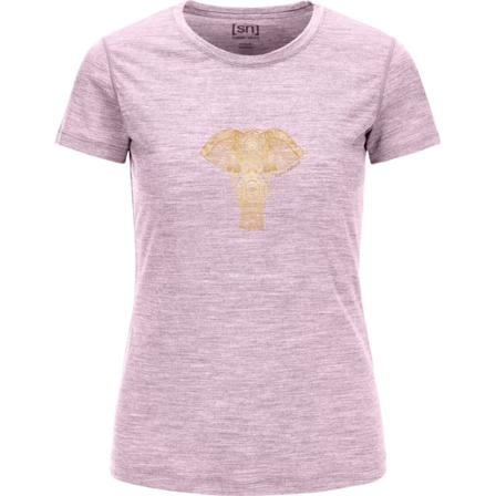 Super.natural Women's Yoga Power Elephant Women short-sleeved sweaters Pink M