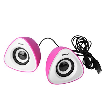 SADA Mini Stereo Bass USB 2.0 Dobbelthøyttalerboks Subwoofer for Mobiltelefon Bærbar PC Rosa
