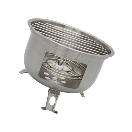 Överlevnadsspis för backpacking, rostfritt stål, vedeldad spis för grillning och picknick