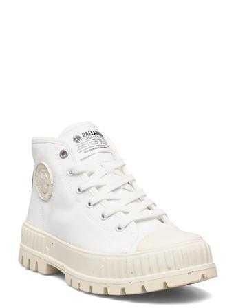 Pallashock Mid Org High-top Sneakers Hvid Palladium