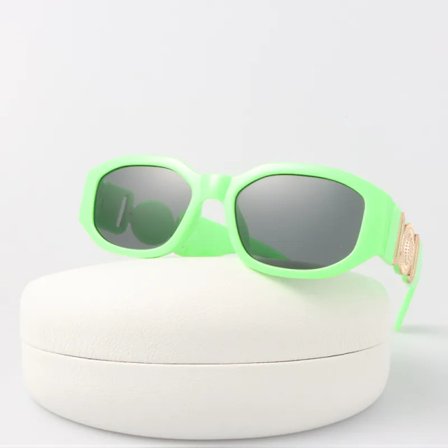 Fyrkantiga Oregelbundna Vintage Solglasögon Herr Märkesdesigner Utomhus Solglasögon Manlig Mode Polygon Godisfärger Oculos De Sol