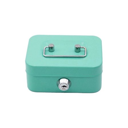 Spargris med Lås och Nyckel Bärbar Låsbar Mini Kassa Pengar Bank Säkerhetslås Säkert Fack Myntlåda Växel Förvaringsbehållare