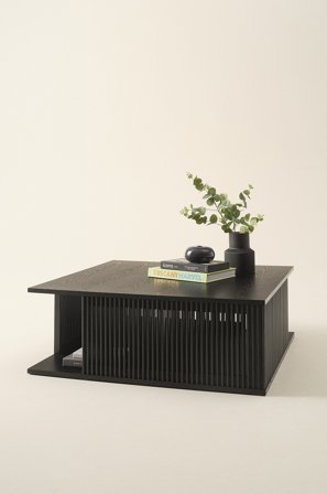 Jotex - Sofabord 100x100 Cm Svart askefinér - SION - Kjøp Sofabord hos Jotex