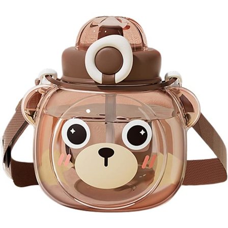 Børnevandflaske Kawaii Vandflaske med sugerør 1000ML BP
