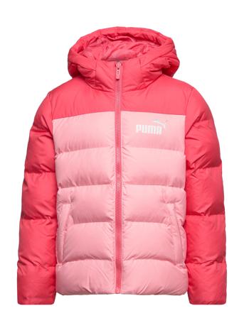 Colourblock Polyball Hooded Jacket Fôret Jakke Rosa PUMA*Betinget Tilbud