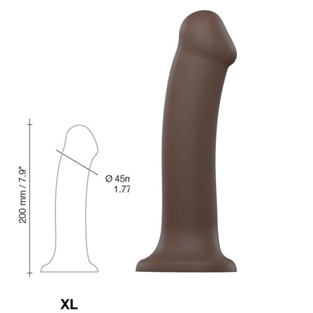 Böjbar Dildo Dual Density XL - 20 cm-strap-on-me - Vuxen.se - Mjuk dildo