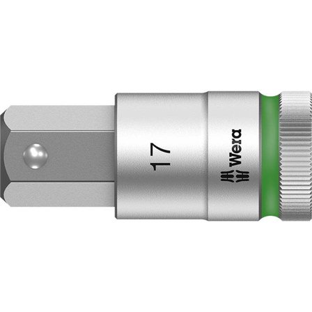 Wera 8740 C HF Insexhylsa 1/2" 17 mm, 60 mm lång, Handverktyg