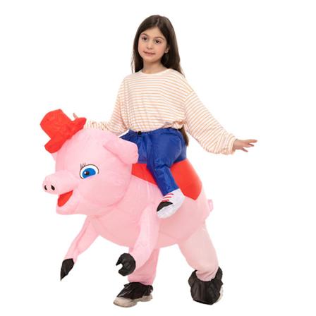 Halloween-asu lapselle ja aikuiselle Unisex Hauska Ilmat ytteinen Puku Alien-asu Hauska Juhla-asu Pig Children 80-120cm