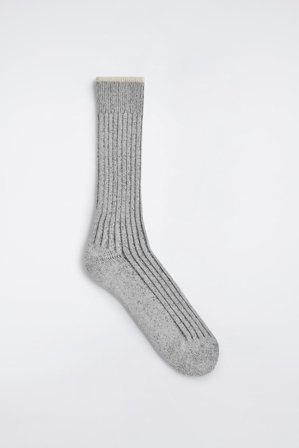 COS Men's Chunky Ribbed Knit Socks in Grey
