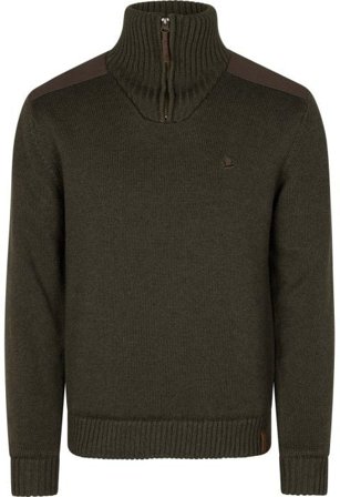 Seeland M's Haze Windbreaker Knitted Sweater Dark Brown