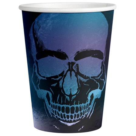 Pappersmugg Skalle 8-pack