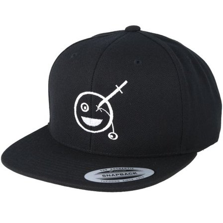 Iconic - Svart snapback Keps - Smiley Knife Black Snapback @ Hatstore