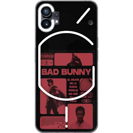 Kompatibelt Mobildeksel til Nothing Phone (1) Bad Bunny NFL-inspirert skjoldlogo med amerikansk fotball og stjerner