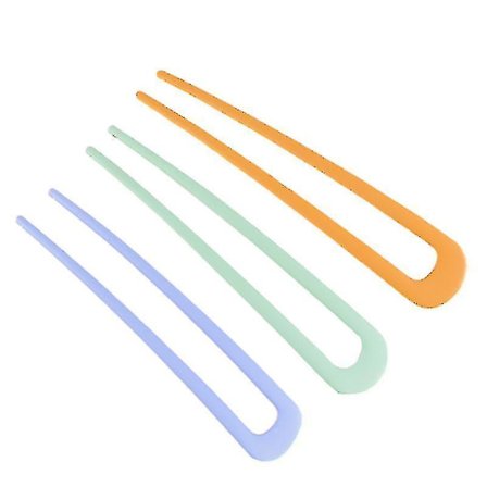 3 st färgglada frostade U-formade hårnålar Enkla legering U-formade hårklämmor