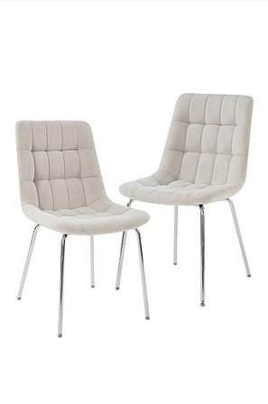 Jotex - Krzesło z 2-szt Jasny beż - RAGUSA - Kup Krzesła do jadalni i do kuchni firmy Jotex