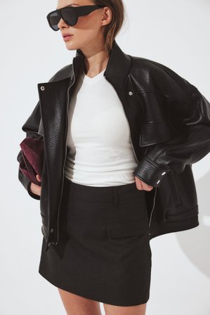 NA-KD Mini jupe à poches à rabat - Mini jupes - Noir - EU 36