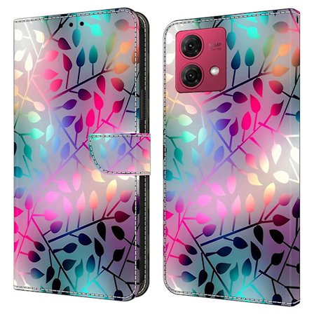 Motorola Moto G84 5g Läderfodral Tryckt 3d Mönster Stativ Stötsäkert Telefonskal