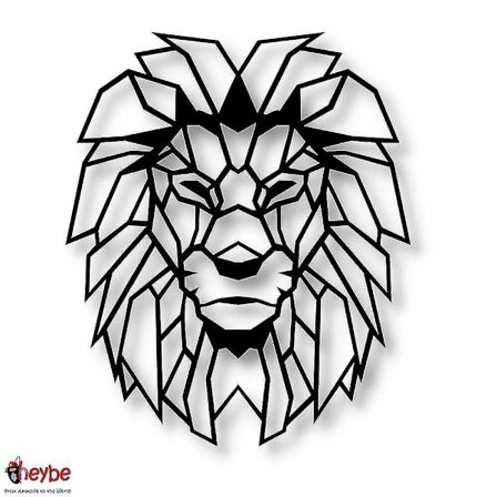 Puinen Leijona Seinäkoriste Musta Metsän Kuningas 3D Luova Koriste