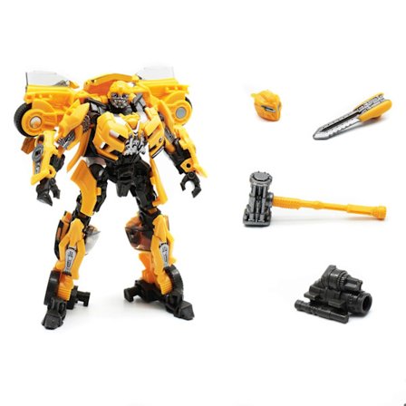 Bumblebee Transformation Robot Autolelu – Seoksesta ja muovista valmistettu toimintafiguuri lapsille syntymäpäivälahja