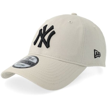 New Era - MLB Beige unconstructed Keps - New York Yankees League Essential 9TWENTY Stone/Black Dad Cap @ Hatstore