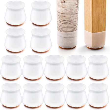 Stolbein Gulvbeskytter Silikon Stolbeinbeskyttere 20 stk - Perfekt