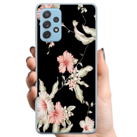Samsung Galaxy A72 5G TPU Mobildeksel Floral Mønster Svart