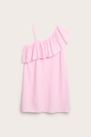 Kappahl | One shoulder-kjole med volanger Rosa 146 | Barn