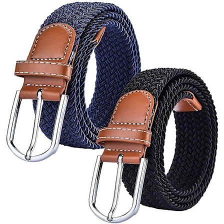 [PL】 2-pak Stretchvævede bælter til damer - Jeansbælter til damer
