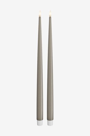 DeluxeHomeart - LED Taper Candle Shiny 2,2x38 cm 2 st - Beige - Ljus - Från Homeroom