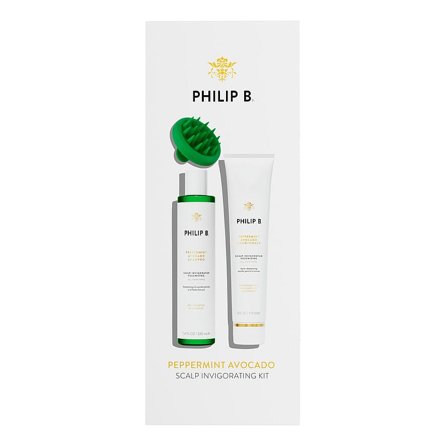 Philip B Peppermint Avocado Scalp Invigorating Kit Gaveæske 200 ml + 178 ml, Gaver, Hår, Gaveæsker