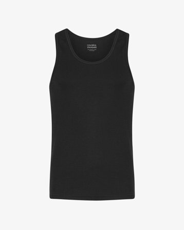 Organic Rib Tank Top - Deep Black M