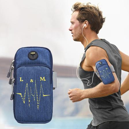 L&m Universalt Sportarmband 5.4-6.2 Tum Blå