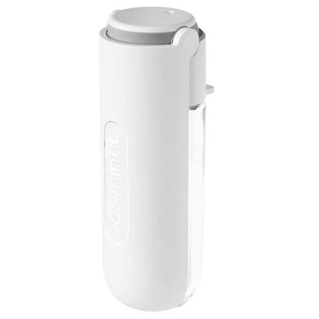 Vandflaske til hundevandring, bærbar vandflaske til kæledyr til vandreture, utæt, med drikkekop, hvid