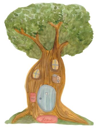 Tree House Home Kids Decor Wall Stickers Nature Multi/mönstrad That's Mine