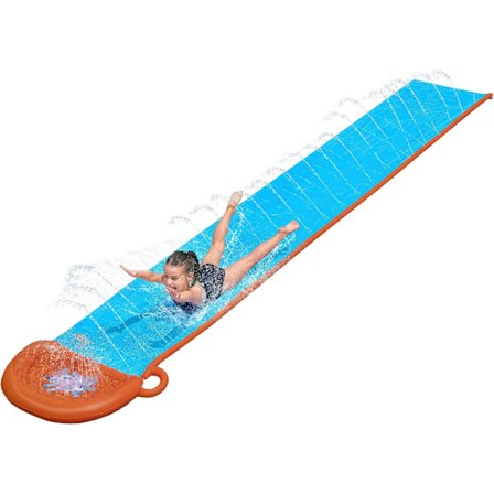 Bestway H20GO enkel vannsklie, 4,88 m oppblåsbar sklie med innebygde vannspredere