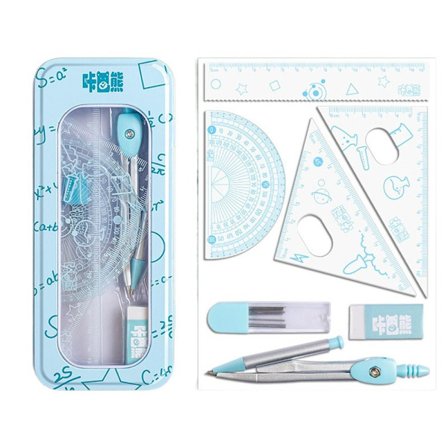 Tegning Lineal vinkelmåler BLÅ