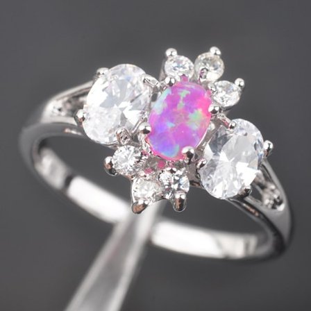 Silversmycken filled ring ROSA Brand Opal