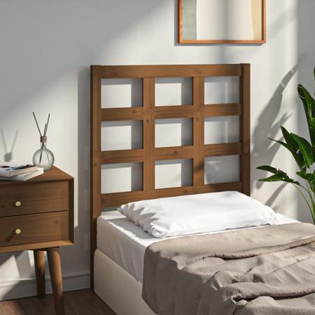 Vidaxl Sänggavel Honungsbrun 80,5x4x100 Cm Massiv Furu Brun